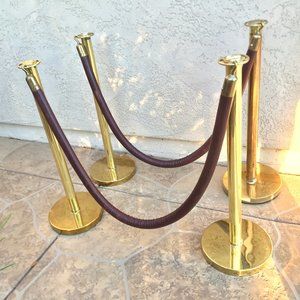 Stanchions Crowd Control Set Movie Theater Party  4 posts 2 ropes